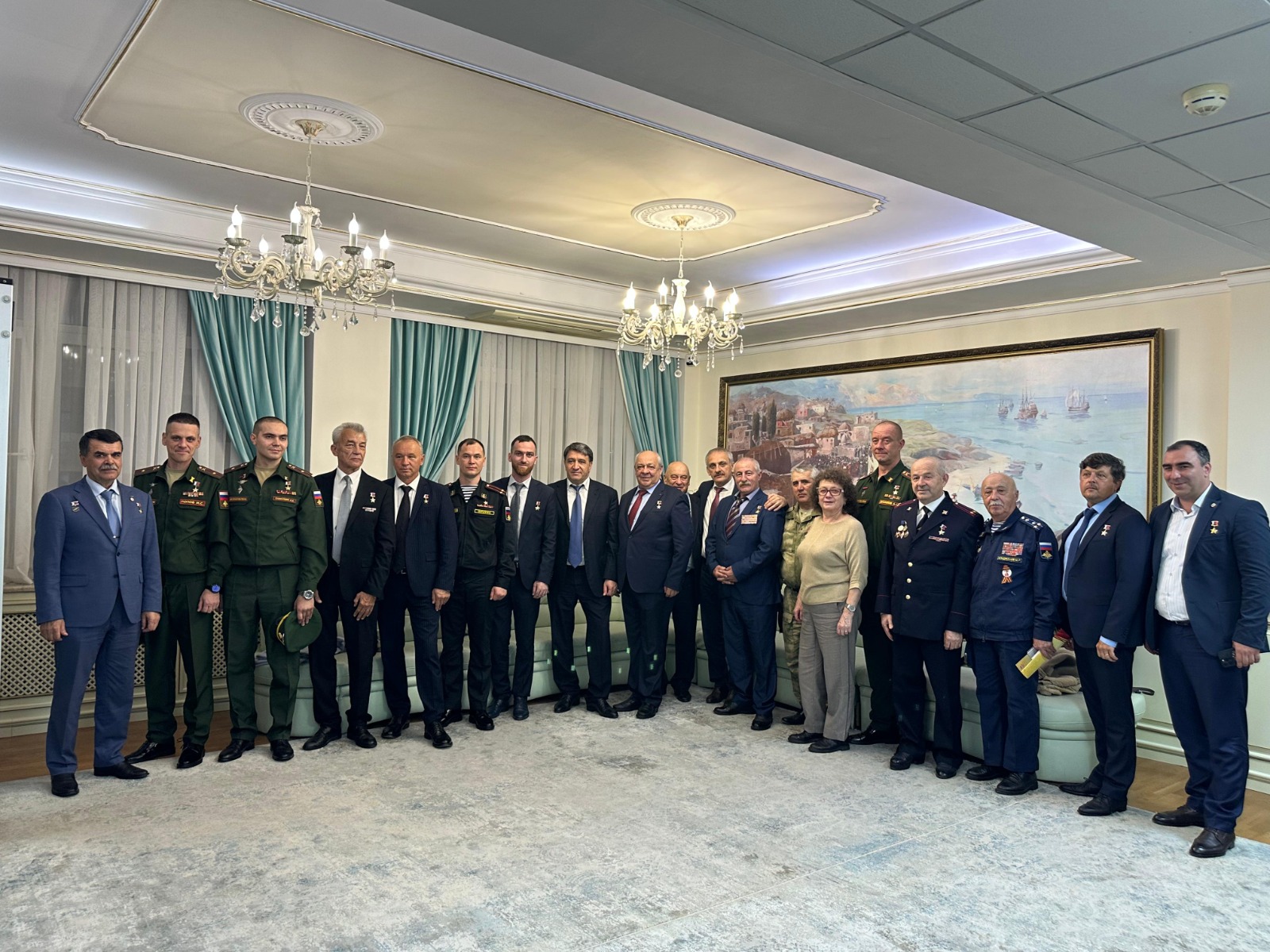 Встреча героев Отечества с руководством Махачкалы
